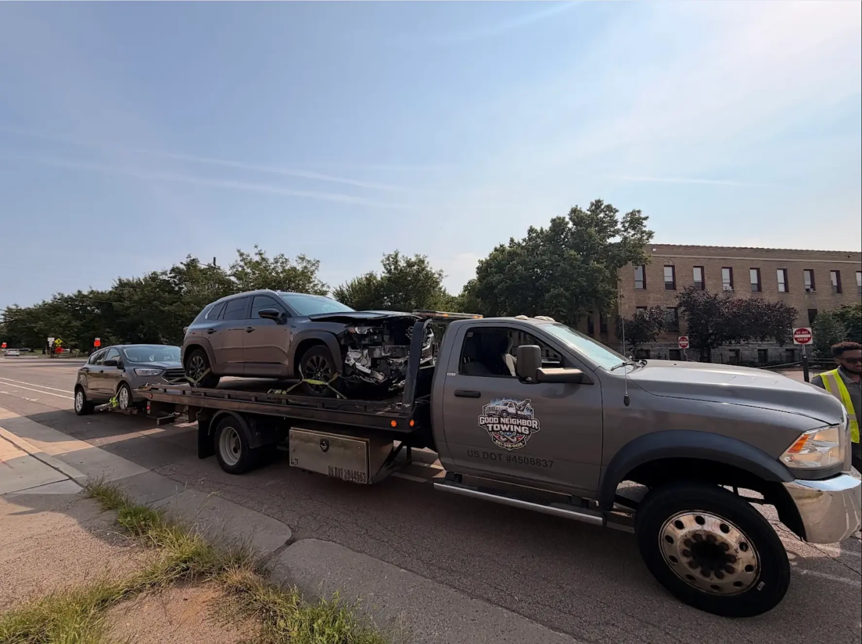Real towing work by the Good Neighbor team.